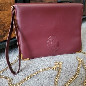 Limited-time Deal⏰️ Authentic CARTIER leather bag with Free Chain Strap
